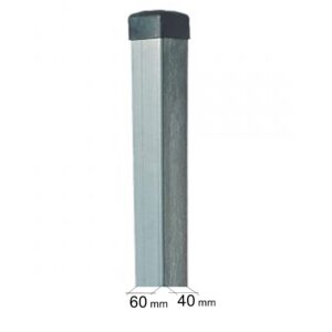 Stĺpik hranatý 60 x 40 mm, výška 1500 mm, pozinkovaný