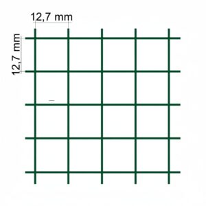 Chovateľská zváraná sieť ZN+PVC, výška 500 mm, oko 12,7 x 12,7 mm, 5 m