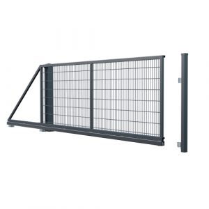 Brána samonosná posuvná, bez pohonu, výplň 2D panel, antracit