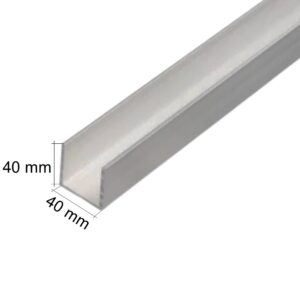 Joklový profil v tvare U 40x40x2,0 mm, dĺžka 6000 mm, pozinkovaný